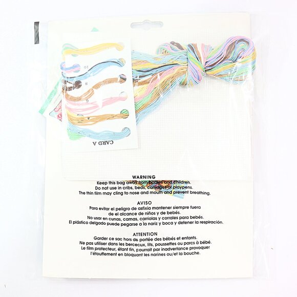 Janlynn Birth Announcement Sampler Sleepy Bunnies ABC's Cross Stitch Kit 11"x14" - Picture 5 of 5